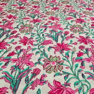 Tela ecológica Jaipuri diseño serigrafiado 100% algodón para ropa tejido material suave y duradero - Product Image 3