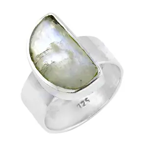 Bague en argent sterling 925 avec pierre de lune arc-en-ciel, cadeau religieux pour femme, plaqué or rose et or, incrustée de forme numérique - Product Image 1