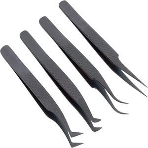 Pince à épiler anti-magnétique professionnelle en acier inoxydable de 10mm pointe de précision pour les artistes d'extension de cils prix compétitif - Product Image 5