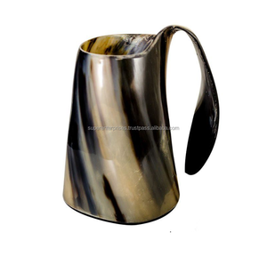 Tasse de boisson Viking en corne de vache design pour boire de la bière Décoration intérieure Matériau unique Tasse à boire design - Product Image 6