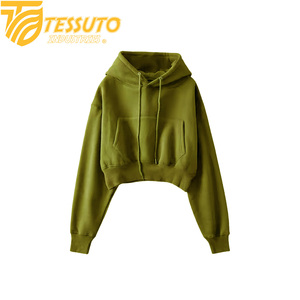 TESSUTO INDUSTRIES Women's Custom Color Long Winter Hooded Full Sleeve Pullover Hoodie Anti-Pilling Eco-Friendly Breathable - Product Image 4