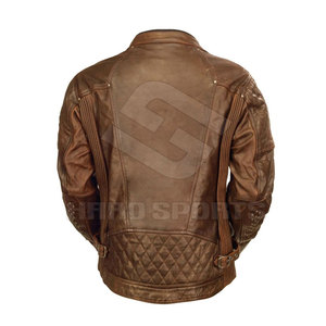 Chaqueta ligera de cuero para motocicleta para hombre, chaqueta de alta calidad personalizada para exteriores, para invierno - Product Image 2