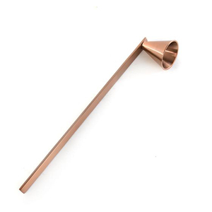 Manche en bois pour bougie, ustensile en laiton antique - Product Image 3