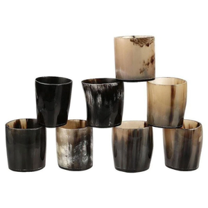 Verres à boire portables jetables faits à la main en corne de buffle moderne, style viking, produits de haute qualité de HANNAN HANDICRAFT - Product Image 1