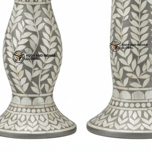 Indian Supplier Offers Handmade Mother Pearl Inlay Straight <b>Candle</b> Holder <b>Set</b> Turquoise Christmas Decorative Reusable Home - Product Image 5