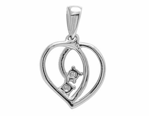Pendentif en forme de cœur romantique personnalisable en argent 925 plaqué or et diamant inspiré de l'amour bijoux pour femmes - Product Image 6