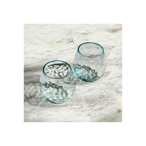 Nouvel arrivage de gobelets en verre vert aquatique pour fête - Product Image 1