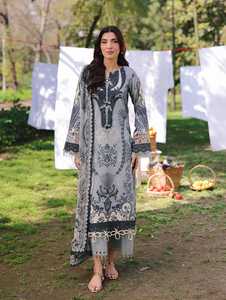 Último elegante diseñador indio Salwar Kameez estilo paquistaní césped algodón traje mujeres uso diario vestido Casual cintura Natural - Product Image 4