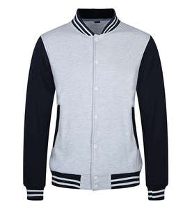 แจ็กเก็ตเบสบอลสำหรับผู้ชายเสื้อแจ็กเก็ตกันหนาวแบบลำลองปกตั้งมีหลายสี - Product Image 3