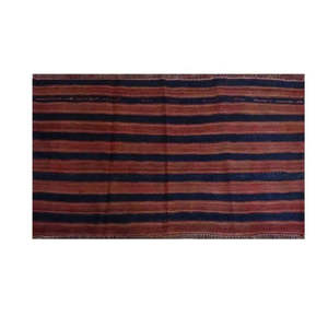 Tapis Kilim authentique Sanandaj vintage fait main, unique en son genre, multicolore, en laine et coton naturels, 3'8 x 2'2 - Product Image 1