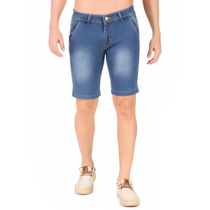 Men's Premium Quality Custom Design Washed Denim <b>Jeans</b> Shorts Breathable Zipper Decoration Casual Print <b>Waist</b> Cheap Price for - Product Image 1