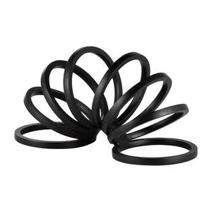 Sagebrook Home fait à la main moderne en métal Slinky Ring Sculpture décorative déco Sculpture en aluminium noir - Product Image 2