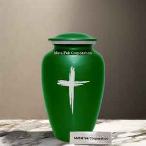 Customized Colour Metal Urn Human Ashes Pets Holy Cross Print Black Cremation <b>Memorial</b> Jar Multiple Colours Adult Funeral Urns - Product Image 5