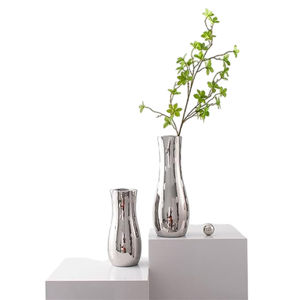 Florero decorativo moderno, accesorios de mesa para boda, florero de hierro de Metal plateado de la mejor calidad, macetas al precio más barato - Product Image 1