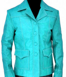 Dernier modèle Veste en cuir élégante de haute qualité pour femmes Veste d'extérieur premium motard décontractée de couleur unie - Product Image 3