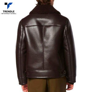 Veste en cuir longue et fine de haute qualité pour homme, sur mesure, avec col montant, style streetwear, haut d'hiver - Product Image 3