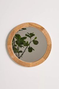 Espejo rectangular rústico Barnwood Acabado texturizado natural para estilo de granja - Product Image 3