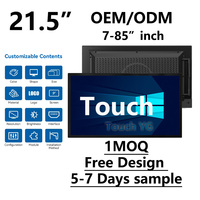 Monitor Industrial de 21.5 Pulgadas con Pantalla Táctil LCD, Panel de Montaje HMI, Monitor Integrado OEM ODM