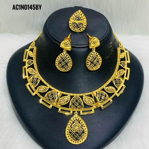 Gold Plated Jewelry One Gram Gold Exclusive Fashion Necklace Set for girl & Woman - Product Image 4