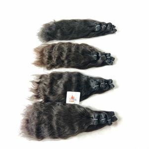 Venta al por mayor fabrica color natural indio 100% Paquete de templo tejido Procesamiento Natural ninguno extensiones de cabello humano sin procesar - Product Image 2