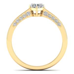 Bague de fiançailles REYES en or blanc 14 carats avec diamant de laboratoire CVD taille cœur de 0,7 carat, certifiée IGI, bijoux fins pour femmes, vente chaude - Product Image 4