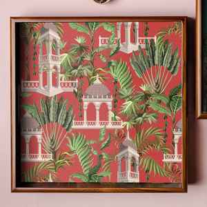 Impressionnant plateau de petit-déjeuner en résine peinte à la main de manière standard servant le plateau en bois d'accessoire d'hôtel avec le modèle prix concurrentiel de modèle - Product Image 1