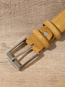 Cinturones de cuero genuino de moda de negocios hebilla desdentada cinturón informal regalo ajustable personalizado - Product Image 6