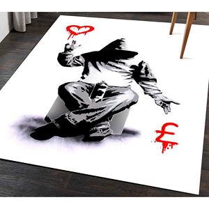 Tapis Banksy Money : Tapis d'intérieur antidérapant lavable en machine, avec poils doux - Product Image 2