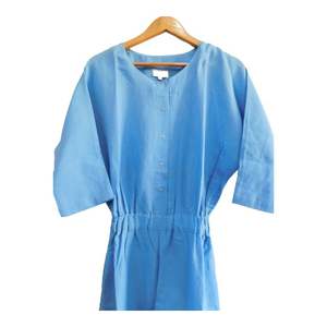 Mono de lino y algodón para mujer, mono de lino de alta calidad de diseñador - Product Image 2