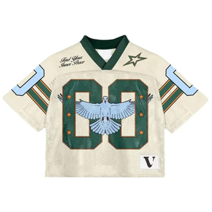 เสื้อฟุตบอลสำหรับผู้ชายเสื้อใส่เล่นฟุตบอลแบบสตรีท OEM เสื้อพิมพ์ลายตัวอักษรโลโก้ตามสั่ง - Product Image 6