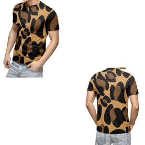 Camisetas Personalizadas de Talla Grande, Tejidas, Transpirables y Sostenibles, con Estampado Tie-Dye de Guepardo, Diseño OEM, de Poliéster/Algodón - Product Image 3