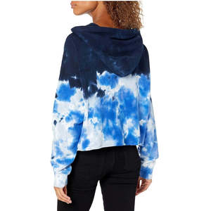 Set Due Pezzi Calvin Klein da Donna: Felpa Corta con Cappuccio Tie-Dye e Tessuto Tweed in Blu, Taglia Large - Product Image 2