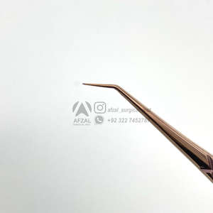 แหนบต่อขนตาสแตนเลส45องศาอุปกรณ์ความงามแหนบปลายต่อขนตา - Product Image 4
