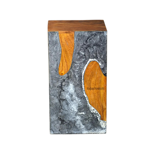 Handmade Rosewood Cremation Urn Ocean Wave Resin Artistic <b>Memorial</b> <b>Keepsake</b> - Product Image 1