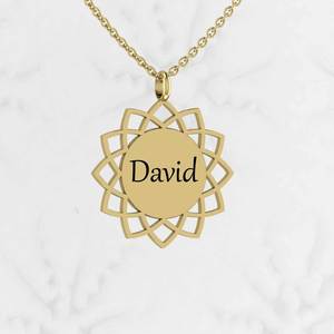 Top qualité véritable solide 925 en argent Sterling 21mm fleur de vie pendentif tournesol personnalisé Nature amant collier bijoux - Product Image 1