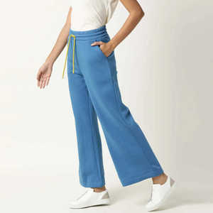 กางเกงขาบานของผู้ชายน้ำหนักเบาระบายอากาศได้ดีโพลีเอสเตอร์/ ผ้าฝ้ายย้อมสีล้วนสำหรับฤดูหนาว - Product Image 4