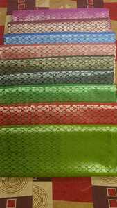 Custom Made Kinkhab Brocade Silk <b>Fabrics</b> in Multi Colours Ideal for Making Dresses Suitable for Dress Designers - Product Image 3