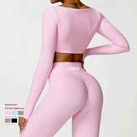 Ensemble de shorts de yoga 2 pièces pour femmes 2025, tricot sans couture, motif uni, bouton brodé, style vintage, coupe ajustée, 100 % coton