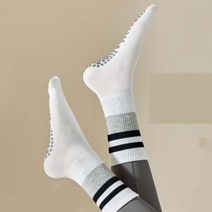 Yoga <b>Grip</b> <b>Socks</b> Custom Cotton <b>Socks</b> Non-Slip Custom Women <b>Socks</b> Print Oem Wholesale Breathable High Tube - Product Image 2