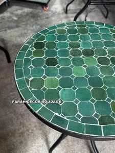 Table d'appoint en mosaïque éblouissante: Art irisé-Table basse bleue-Table d'appoint-Décor de salon-Cadeau - Product Image 5