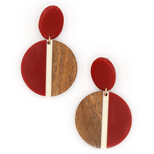Resin and wooden crafted earring <b>top</b> selling article - new addition here handmade - Product Image 1