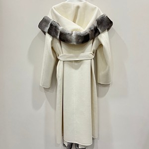 Manteau long en laine ample de couleur unie coréen de haute qualité, nouvelle arrivée automne-hiver 2025, pour femmes - Product Image 3