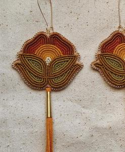 Boucles d'oreilles Boho faites à la main pour femmes nouvelle mode décorative fête Floral perlé graines de riz boucles d'oreilles goutte - Product Image 2