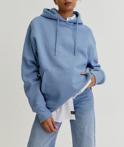 2024 unisexe 500gsm coton Boxy sweat à capuche poids lourd surdimensionné sweat manches longues Logo personnalisé impression français éponge plaine - Product Image 5