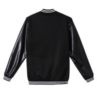 Jaket Varsity Wanita Model Letterman Musim Dingin, Kerah Tegak Longgar, Bahan Katun Fleece, Bernapas, Tahan Angin, Cepat Kering, Kualitas Tinggi