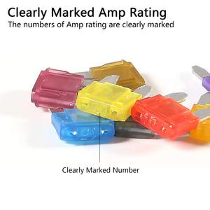 Juego de Fusibles para Automóviles y Camiones de CC de Baja Capacidad de Ruptura, 100/120 Piezas, Tipo de Cuchilla de Tamaño Pequeño, 2A-40A con Clip - Product Image 4