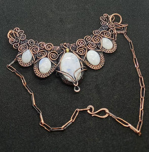 Luxe fait à la main métal naturel plaqué or Vintage enfants renouvellement pierre précieuse forme pyramide 15 à 30mm lunette ensemble bijoux de mode - Product Image 2