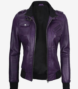 Colección Premium Chaquetas de cuero genuino con capucha Vintage para mujer Diseño personalizado Prendas de abrigo de alta calidad con relleno de algodón - Product Image 4