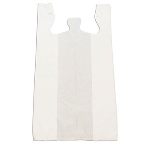 Sac fourre-tout personnalisé en LDPE bioplastique écologique, sans coloration, pour supermarché, avec découpe en W, pour T-shirt, gilet, sac de courses, taille personnalisée, pour entreprise - Product Image 3