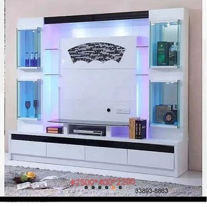 33893-6688 Mueble de TV de madera para sala de estar blanco - Product Image 2